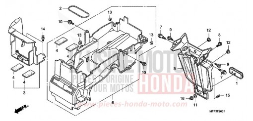GARDE-BOUE ARRIERE (CB1300A/CB1300SA) CB1300SA8 de 2008